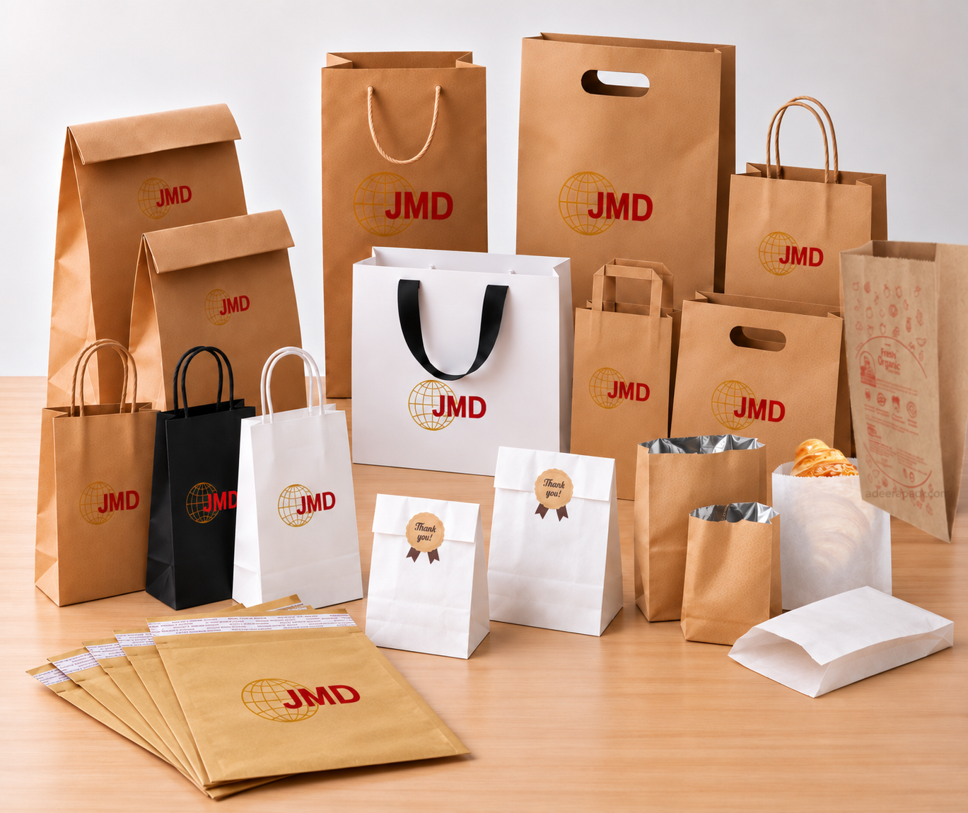 Kraft paper carrier bags and sheets